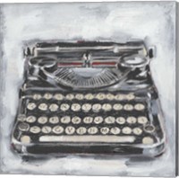 Framed 'Vintage Typewriter I' border=