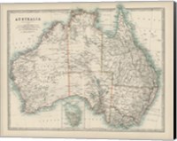 Framed Map of Australia