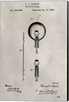 Framed Patent--Light Bulb