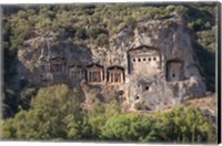 Framed Turkey, Dalyan, Mugla Province The Six Lycian Rock-Cut Tombs