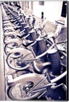 Framed Velib Bicycles For Rent, Paris, France