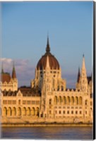 Framed Hungary, Budapest Parliament Building On Danube River