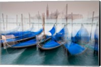 Framed Italy, Venice Abstract Of Gondolas At St Mark's Square