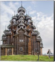 Framed Kizhi Pogost Wooden Church In Lake Onega Karelia Russia