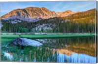 Framed California, Sierra Nevada Mountains Calm Reflections In Grass Lake