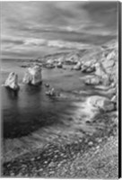 Framed Rocky Coastline At Soberanes Point (BW)