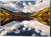 Framed Fall Reflections On Crystal Lake