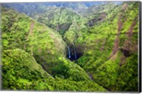 Framed Waterfalls Of Kauai, Hawaii