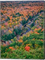 Framed Big Carp River, Porcupine Mountains Wilderness State Park, Michigan