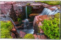 Framed Triple Falls, Glacier National Park, Montana