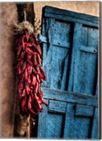 Framed Hanging Chili Peppers, New Mexico