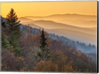 Framed Sunrise From The Oconaluftee Valley Overlook, North Carolina