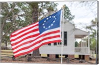 Framed Betsy Ross Flag At The Craven House In Historic Camden, South Carolina