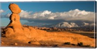 Framed Sunset On A Balanced Rock Monolith, Arches National Park