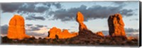 Framed Arches National Park Balanced Rock Panorama, Utah