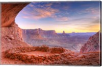 Framed Evening Light On False Kiva, Island In The Sky, Utah