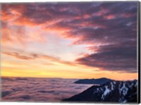 Framed Dawn On Hurricane Ridge Road, Washington