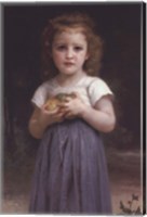 Framed Little Girl Holding Apples in Her Hands