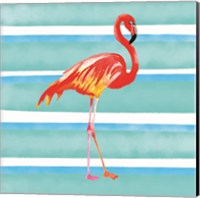 Framed Tropical Life Flamingo II