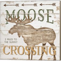 Framed 'Moose Crossing' border=