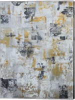 Framed Silver Gray Gold Abstract