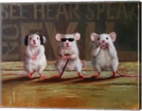 Framed Three Wise Mice