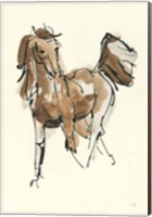 Framed Sketchy Horse VI