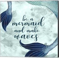 Framed 'Mermaid Inspirations I' border=