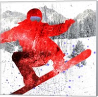 Framed 'Extreme Snowboarder 01' border=