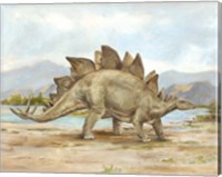 Framed Dinosaur Illustration I