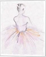 Framed Watercolor Ballerina II