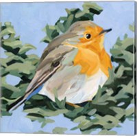 Framed 'Painterly Bird I' border=