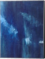 Framed Azul Profundo Triptych III