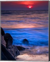 Framed Sunset Reflection on Beach 4, Cape May, NJ