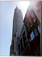 Framed Empire State Building From Street