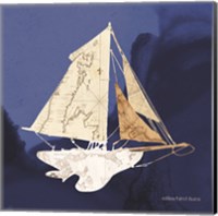 Framed Sailboat Blue II