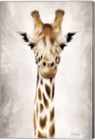 Framed Geri the Giraffe Up Close