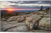 Framed Acadia National Park Sunset