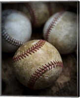 Framed Old Baseball