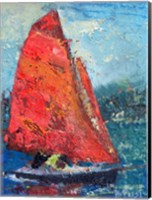 Framed Red Sail