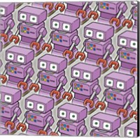 Framed Purple Robo Army