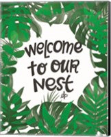 Framed 'Welcome to Our Nest' border=