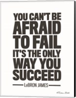 Framed LeBron James Quote