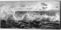 Framed Waves Crashing, Point Reyes, California (detail, BW)