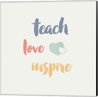Framed Teacher Inspiration I Color