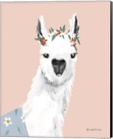 Framed 'Delightful Alpacas I' border=