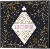 Framed Jolly Holiday Ornaments Hope Metallic
