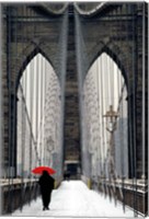 Framed Brooklyn Bridge Meets Red