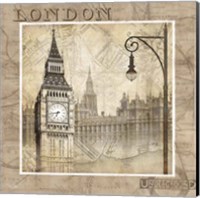 Framed 'London Calling' border=