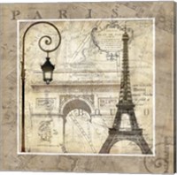 Framed 'Paris Holiday' border=